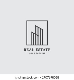 real estate logo modern design template. Abstarct building architecture	