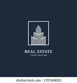 real estate logo modern design template. Abstarct building architecture	