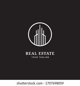 real estate logo modern design template. Abstarct building architecture	