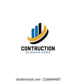real estate logo modern design template. Abstract building architecture