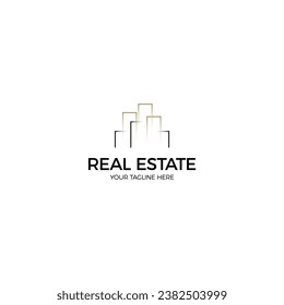 Logo de Real Estate. Vector del logotipo inmobiliario moderno.