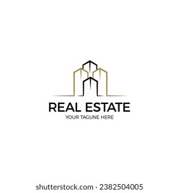 Logo de Real Estate. Vector del logotipo inmobiliario moderno.