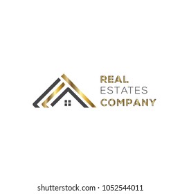 Real estate logo. Properties vector emblem