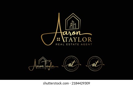 Real estate logo. Realtor logo. property logo design vector template
Real estate logo design with full branding business card, stumps, email signature, and social media kit
