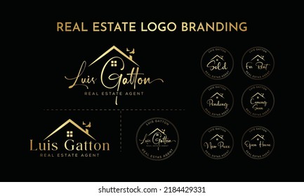 Real estate logo. Realtor logo. property logo design vector template
Real estate logo design with full branding business card, stumps, email signature, and social media kit
