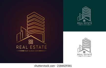 Real estate logo. Realtor logo. property logo design vector template
Real estate logo design with full branding business card, stumps, email signature, and social media kit
