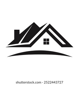 Real Estate Logo Roof Logo Design silhouette houses Logo icon Design 