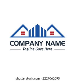 real estate logo, sample company logo, a simple vector design