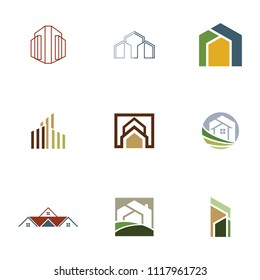 real estate logo set