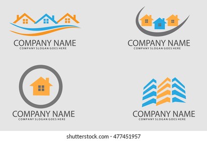 Real estate logo set