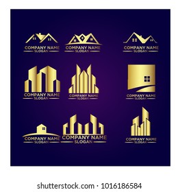 Real Estate Logo Set / Abstract Buildings Logo Set