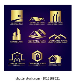 Real Estate Logo Set / Abstract Buildings Logo Set