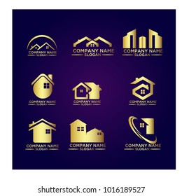 Real Estate Logo Set / Abstract Buildings Logo Set