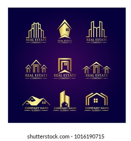 Real Estate Logo Set / Abstract Buildings Logo Set