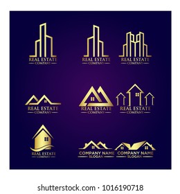 Real Estate Logo Set / Abstract Buildings Logo Set