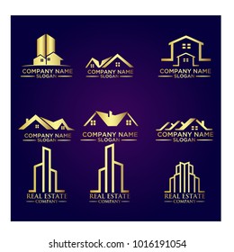 Real Estate Logo Set / Abstract Buildings Logo Set