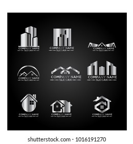 Real Estate Logo Set / Abstract Buildings Logo Set