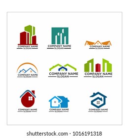 Real Estate Logo Set / Abstract Buildings Logo Set