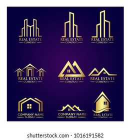 Real Estate Logo Set / Abstract Buildings Logo Set