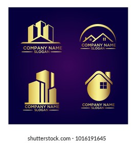 Real Estate Logo Set / Abstract Buildings Logo Set