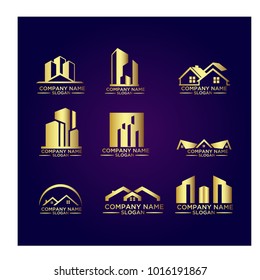 Real Estate Logo Set / Abstract Buildings Logo Set