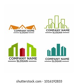 Real Estate Logo Set / Abstract Buildings Logo Set