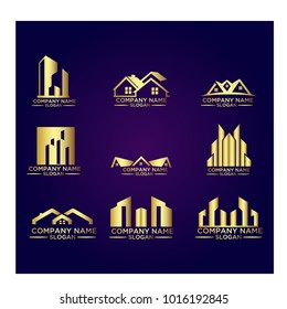 Real Estate Logo Set / Abstract Buildings Logo Set