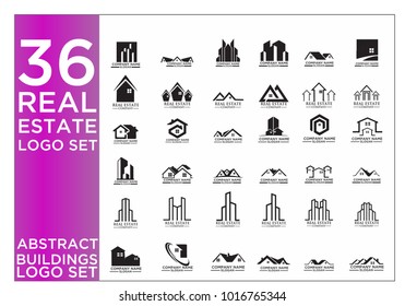 Real Estate Logo Set / Abstract Buildings Logo Set