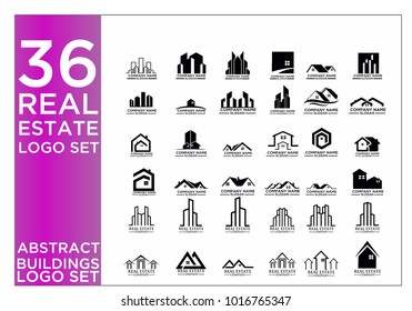 Real Estate Logo Set / Abstract Buildings Logo Set