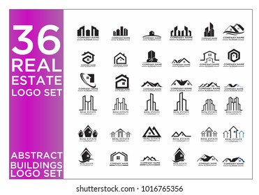 Real Estate Logo Set / Abstract Buildings Logo Set