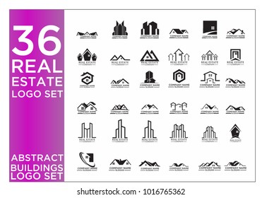 Real Estate Logo Set / Abstract Buildings Logo Set