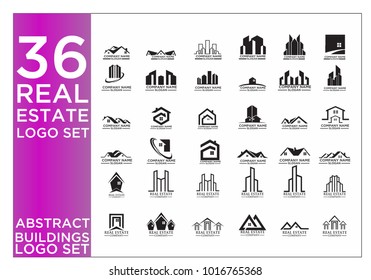 Real Estate Logo Set / Abstract Buildings Logo Set