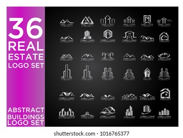 Real Estate Logo Set / Abstract Buildings Logo Set