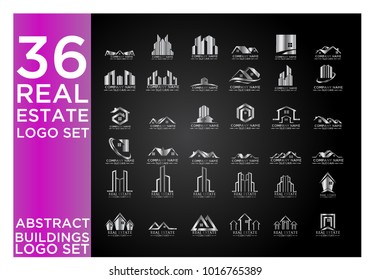 Real Estate Logo Set / Abstract Buildings Logo Set