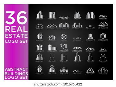 Real Estate Logo Set / Abstract Buildings Logo Set