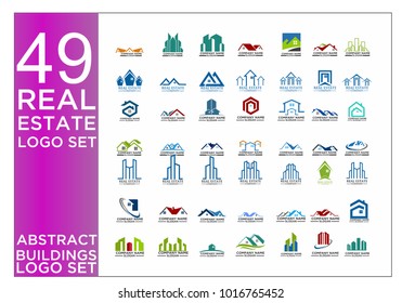 Real Estate Logo Set / Abstract Buildings Logo Set