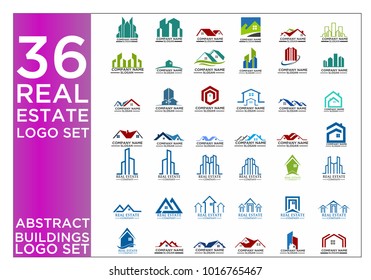 Real Estate Logo Set / Abstract Buildings Logo Set