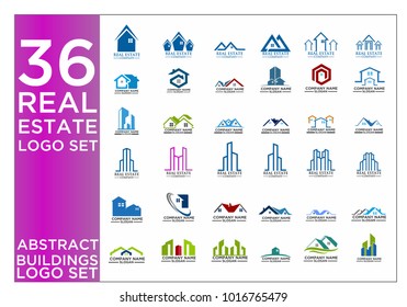 Real Estate Logo Set / Abstract Buildings Logo Set