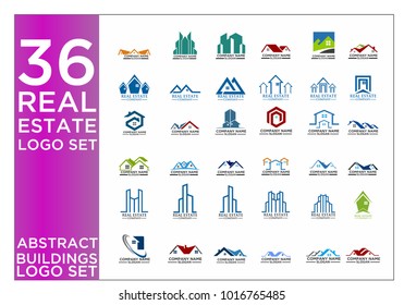 Real Estate Logo Set / Abstract Buildings Logo Set