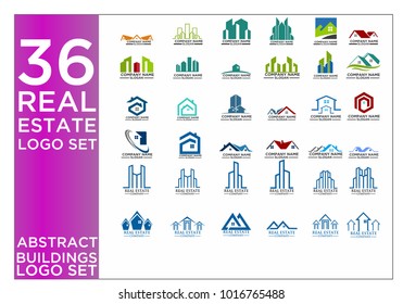 Real Estate Logo Set / Abstract Buildings Logo Set