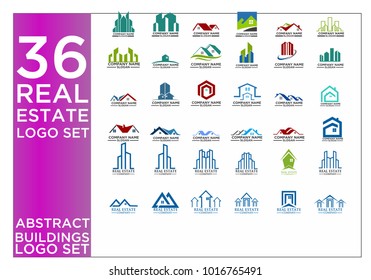 Real Estate Logo Set / Abstract Buildings Logo Set