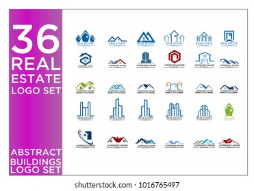 Real Estate Logo Set / Abstract Buildings Logo Set