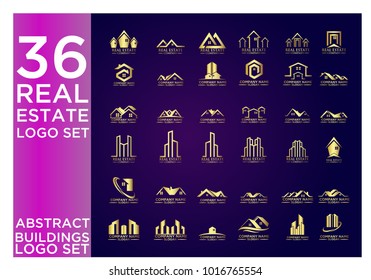 Real Estate Logo Set / Abstract Buildings Logo Set