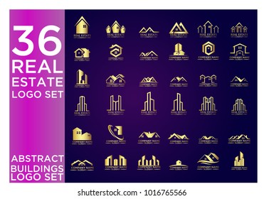 Real Estate Logo Set / Abstract Buildings Logo Set