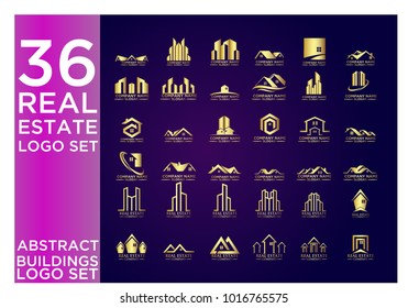 Real Estate Logo Set / Abstract Buildings Logo Set