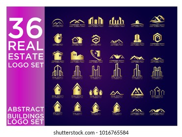 Real Estate Logo Set / Abstract Buildings Logo Set