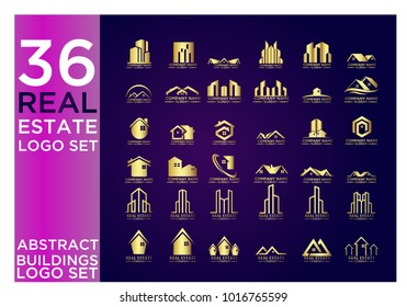 Real Estate Logo Set / Abstract Buildings Logo Set