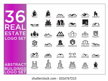 Real Estate Logo Set / Abstract Buildings Logo Set