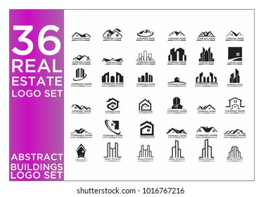 Real Estate Logo Set / Abstract Buildings Logo Set