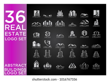 Real Estate Logo Set / Abstract Buildings Logo Set